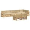 vidaXL Buiten bankenset 8 st Wit en Beige Polyester