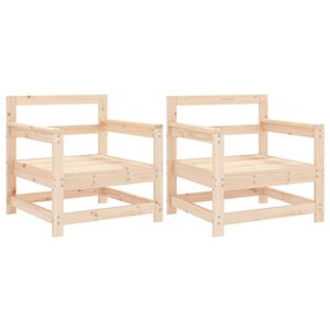 vidaXL Tuinstoelen 2 st massief grenenhout