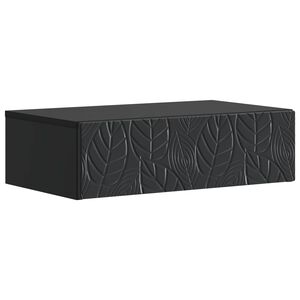 vidaXL Wandmontage Zijtafel Zwart 59 x 34,5 x 17 cm Bewerkt hout
