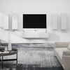 vidaXL 6-delige Tv-meubelset bewerkt hout wit