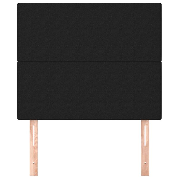 vidaXL Hoofdbord zwart 90x5x118/128 cm stof