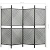 vidaXL Kamerscherm met 4 panelen 240x200 cm poly rattan antraciet