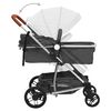 vidaXL Kinderwagen 3-in-1 aluminium donkergrijs