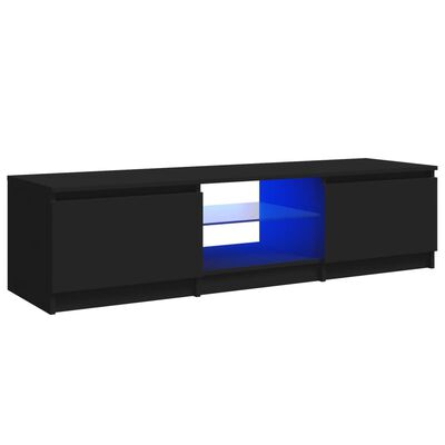 vidaXL Tv-meubel met LED-verlichting 140x40x35,5 cm zwart