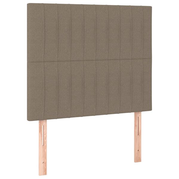 vidaXL Hoofdbord taupe 90x5x118/128 cm Stof