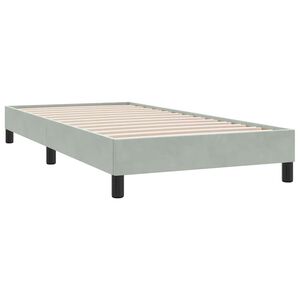 vidaXL Bedframe zonder matras 80x210 cm fluweel lichtgrijs