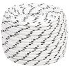 vidaXL Boottouw gevlochten 12 mmx25 m polyester wit