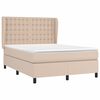 vidaXL Boxspring met matras kunstleer cappuccinokleurig 140x190 cm