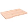 vidaXL Tafelblad 80x50x(2-4) cm onbehandeld massief eikenhout