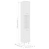 vidaXL Badkamerkast 30x30x179 cm spaanplaat wit