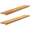 vidaXL Vensterbanken 2 st 140x20x2 cm massief eikenhout lichtbruin