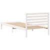 vidaXL Bedframe met hoofdeinde Wit 90 x 220 cm Massief grenenhout