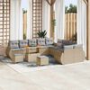 vidaXL Tuin Sofa Set met kussen met opslag 13 pcs beige en lichtgrijs