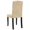 vidaXL Eetkamerstoelen 2 st fluweel cr&egrave;mekleurig