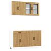 vidaXL 4-delige Keukenkastenset Kalmar bewerkt hout artisanaal eiken