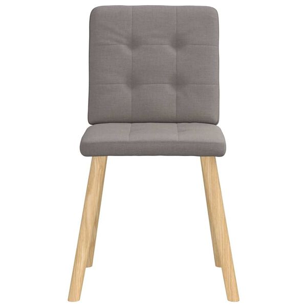 vidaXL Eetkamerstoelen 6 st stof taupe