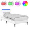vidaXL Bedframe met LED-stripverlichting Wit 80 x 200 cm Kunstleer