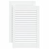 vidaXL Kastdeuren met lamellen 2 st 61,5x39,4 cm grenenhout wit