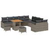 vidaXL Tuinbankenset 13 st Grijs poly rattan