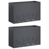 vidaXL Plantenbak 2 st Antraciet 80 x 20 x 49 cm Koudgewalst staal
