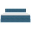 vidaXL Opslag bed met matras Donkerblauw 180 x 200 cm Fluweel