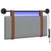vidaXL Hangend hoofdbord Met LED-verlichting Lichtgrijs Antiek PU