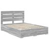 vidaXL Bedframe met lade Grijs Sonoma 140 x 200 cm Bewerkt hout