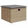 vidaXL 9-delige Loungeset met kussens poly rattan acacia beige