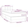 vidaXL Boxspring met matras en LED fluweel donkerblauw 100x200 cm