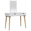 vidaXL Toilettafel Set FAUSKE 2 st Wit 100 x 50 x 143 cm