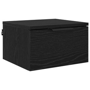 vidaXL Nachtkastje Zwart Eiken 34 x 30 x 20 cm Bewerkt hout
