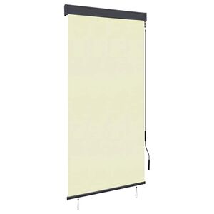 vidaXL Rolgordijn voor buiten 80x250 cm cr&egrave;me