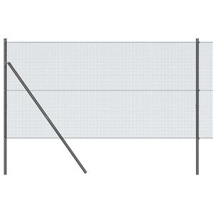 vidaXL Afrasteringspaal Grijs