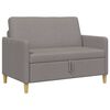 vidaXL Bank met opslag Taupe 122 x 78 x 87 cm Polyester