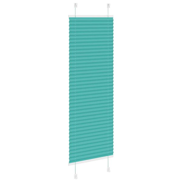 vidaXL Plissé rolgordijn 45x150 cm stofbreedte 44,4 cm petrol groen