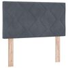 vidaXL LED Hoofdbord Donkergrijs 80 cm Fluweel