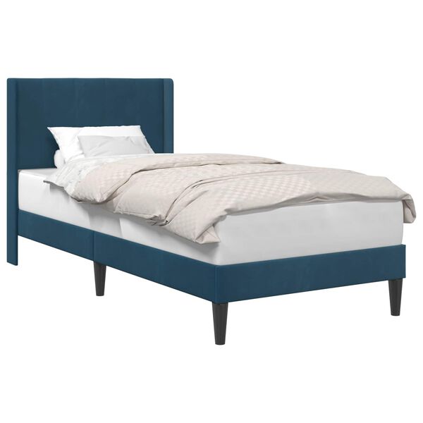vidaXL Bedframe met hoofdeinde Blauw 80 x 200 cm Fluweel