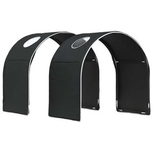 vidaXL Bedtunnel 2 pcs Zwart 211 x 52,5 x 2 cm Polyester