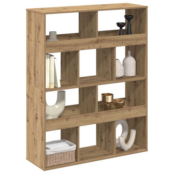 vidaXL Boekenkast 100x33x125,5 cm bewerkt hout artisanaal eikenkleurig