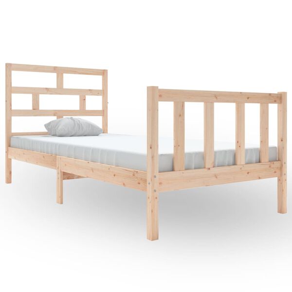vidaXL Bedframe massief grenenhout 90x190 cm