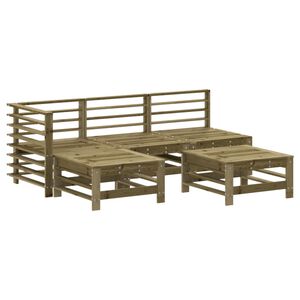 vidaXL 5-delige Loungeset ge&iuml;mpregneerd grenenhout