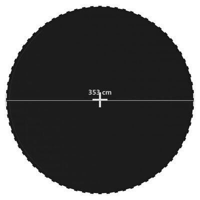 vidaXL Springmat voor 13 feet/3,96 m ronde trampoline stof zwart
