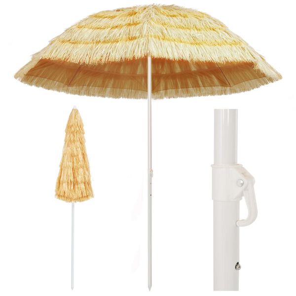 vidaXL Strandparasol Hawaï stijl 240 cm naturel