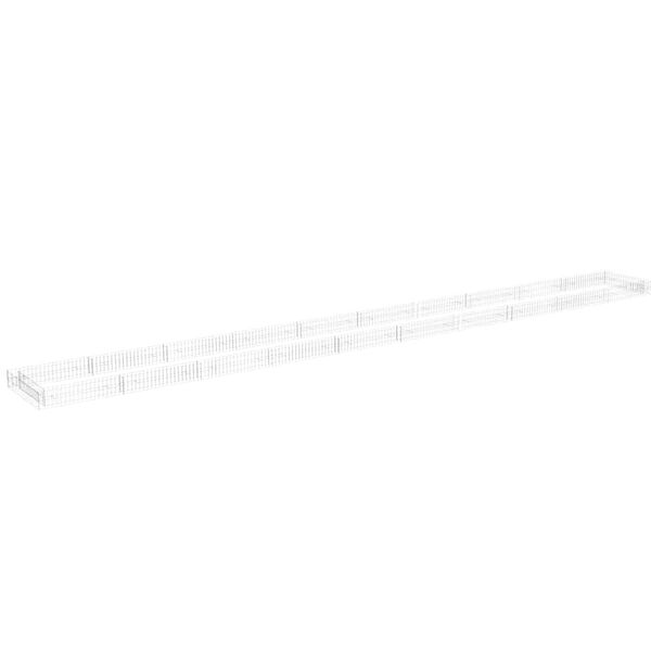 vidaXL Gabion plantenbak verhoogd 1000x100x20 cm gegalvaniseerd staal