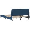 vidaXL Bedframe zonder matras stof blauw 160x200 cm