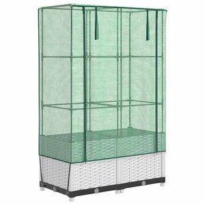 vidaXL Plantenbak verhoogd met kashoes 80x40x138 cm rattanlook