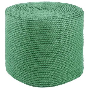 vidaXL Jute Touw 8 mm Groen 100% Tossa jute