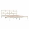 vidaXL Bedframe massief grenenhout wit 140x190 cm