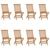 vidaXL Opklapbare stoelen, 8 stuks, massief teakhout