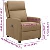 vidaXL Fauteuil verstelbaar elektrisch kunstleer cappuccinokleurig
